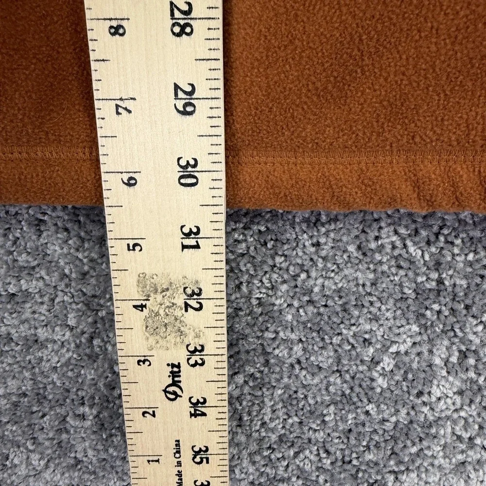 St. John's Bay Jacket Mens XL Orange Fleece 1/4 Zip Pullover Hiking Casual